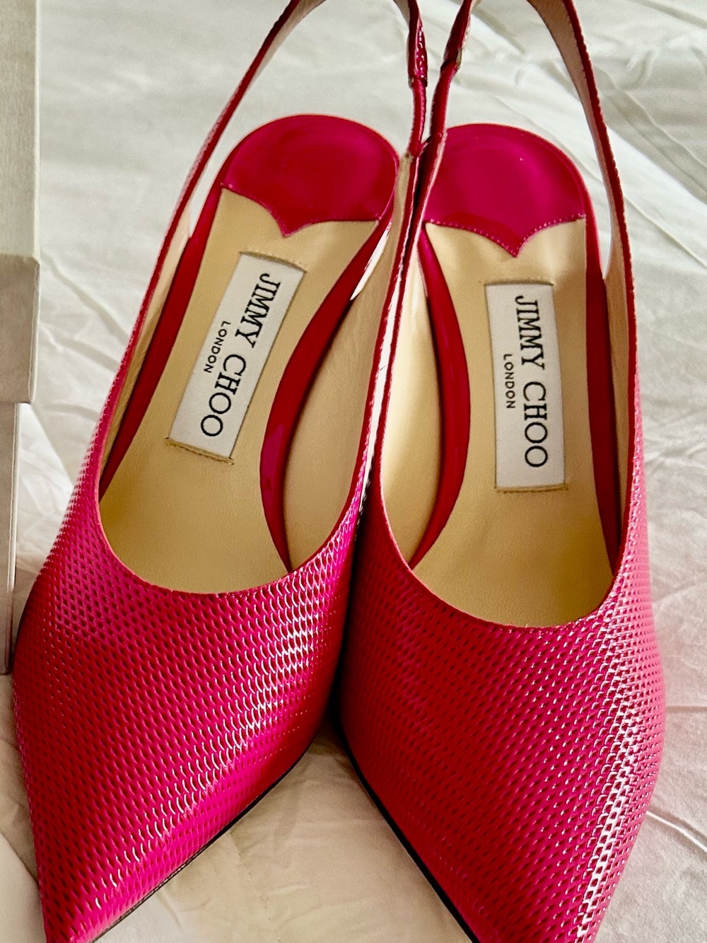 Jimmy Choo! Pristine!!!🩷 Ivy 85 Heels Pump Hot Pink 38 - Picture 14 of 14